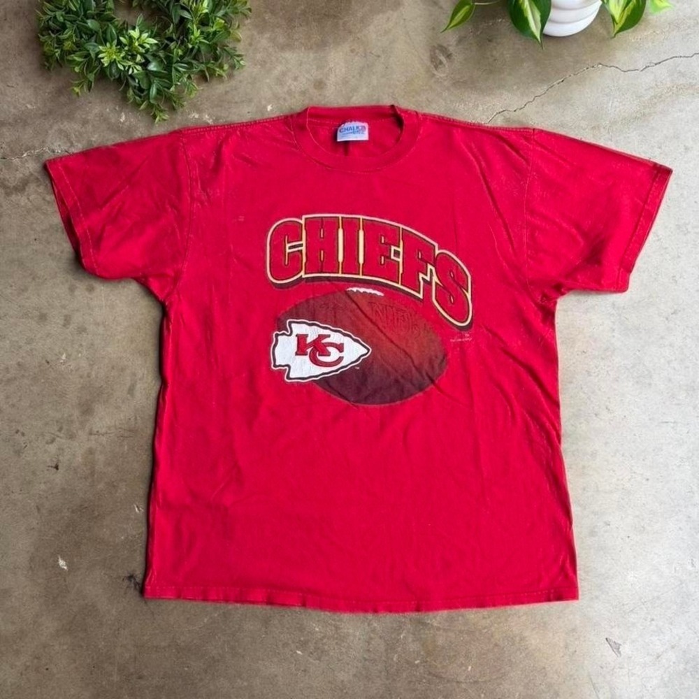 Vintage 90s chalk line Kansas City Chiefs red t-shirt size xxl